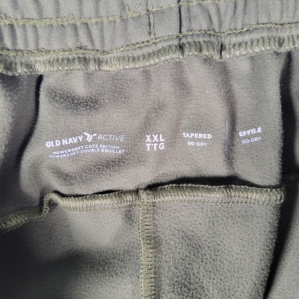 Old Navy Jogger Pants Mens 36 Olive Green Tapered Zipper Pockets Athleisure‎ - Picture 11 of 13